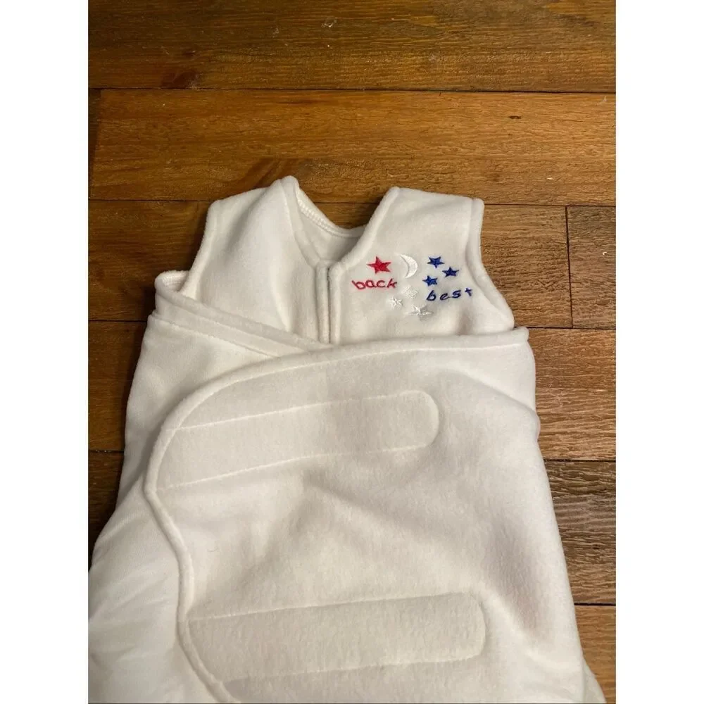 Halo Newborn Swaddle sleep white baby girl boy stars moon